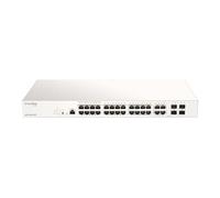 D-Link Nuclias Cloud-Managed DBS-2000-28MP - Commutateur - intelligent - 24 x 10/100/1000 (PoE+) + 4 x SFP Gigabit combiné - Montable sur rack - PoE+ (370 W) - avec 1 an de Nuclias Cloud Management G