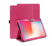 NUCNOK Coque de Protection pour Wacom MovinkPad 11, Housse Étui Antichoc avec Support Réglable, Cuir Renforcé, Porte-Stylo et Lanière,Rouge