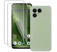 NUCNOK Coque pour Fairphone 6 [Antichoc & Anti-Rayures]+ [2 Pièces] Verre Trempé Protection écran,Protection Complète Souple Silicone Coque Etui (Vert)