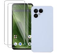 NUCNOK Coque pour Fairphone 6 [Antichoc & Anti-Rayures]+ [2 Pièces] Verre Trempé Protection écran,Protection Complète Souple Silicone Coque Etui (Bleu)