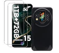 NUCNOK Coque pour Oukitel WP200 Pro [Antichoc & Anti-Rayures]+ [2 Pièces] Verre Trempé Protection écran,Protection Complète Souple Silicone Coque Etui (Noir)