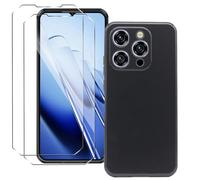 NUCNOK Coque pour Oukitel WP52 [Antichoc & Anti-Rayures]+ [2 Pièces] Verre Trempé Protection écran,Protection Complète Souple Silicone Coque Etui (Noir)