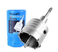 Nucraft SDS PLUS Set de trépans creux 68 mm et foret de centrage à 4 lames, pour perçage encastré dans maçonnerie, béton, prises de courant et boîtiers de commutation