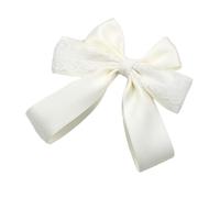 Nœud à cheveux modifiable avec bordure en dentelle délicate, ajout de cheveux en tissu confortable pour les tenues décontractées, mode de fête et pensées actuelles, pince à ruban avec nœud français