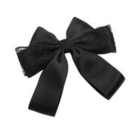 Nœud à cheveux modifiable avec bordure en dentelle délicate, ajout de tissu confortable pour les tenues décontractées, mode de fête et pensées actuelles, pinces en dentelle élégantes pour