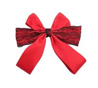 Nœud à cheveux modifiable avec bordure en dentelle délicate, ajout de tissu confortable pour les tenues décontractées, mode de fête et pensées actuelles, pinces en dentelle élégantes pour