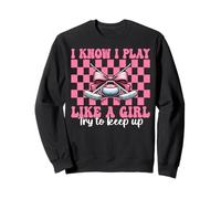 Nœud à Coquette avec Inscription « I Know I Play Like A Girl » Sweatshirt