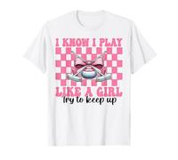 Nœud à Coquette avec Inscription « I Know I Play Like A Girl » T-Shirt