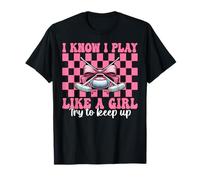 Nœud à Coquette avec Inscription « I Know I Play Like A Girl » T-Shirt
