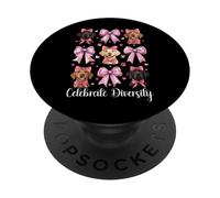 Nœud à Coquette Labrador Dog Lab Girl Celebrate Diversity PopSockets PopGrip Adhésif