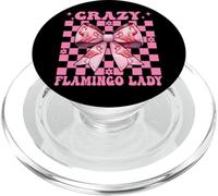 Nœud à Coquette Rose Crazy Flamingo Lady Flamingo pour Fille et Maman PopSockets PopGrip pour MagSafe
