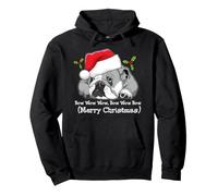 Nœud Amusant pour Chien Bouledogue Anglais Wow Noël Sweat à Capuche