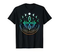 Nœud Celtique Lune Symboles Éléments Terre Air Eau T-Shirt Graphique avec Valeur
