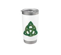 Nœud celtique Triquetra Symbole de la Trinité Irlandaise Gobelet isotherme en acier inoxydable double paroi