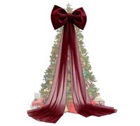 Nœud Cime De Sapin De Noël Ruban Mesh Décoratif Rustique Réutilisable | Nœud Décoratif Arrière-Plan Pour Mariage Fiançailles Arche Nuptiale Événements Shower