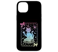 Nœud coquet Chat Noir Livres Grimoire Sorcière Pastel Filles Coque pour iPhone 14 Plus