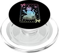Nœud coquet Chat Noir Livres Grimoire Sorcière Pastel Filles PopSockets PopGrip pour MagSafe