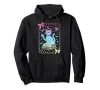 Nœud coquet Chat Noir Livres Grimoire Sorcière Pastel Filles Sweat à Capuche