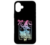 Nœud coquet Squelette Grimoire Sorts Sorcière Pastel Filles Coque pour iPhone 16 Plus