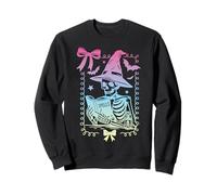 Nœud coquet Squelette Grimoire Sorts Sorcière Pastel Filles Sweatshirt