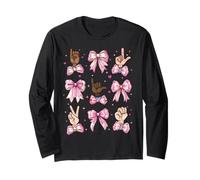 Nœud Coquette en Langue des Signes ASL Deaf Teacher I Love You Girl Manche Longue