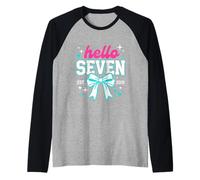Nœud Coquette Hello Seven 7ème Anniversaire Fille née 2019 Y2K Manche Raglan