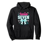 Nœud Coquette Hello Seven 7ème Anniversaire Fille née 2019 Y2K Sweat à Capuche
