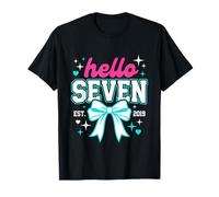 Nœud Coquette Hello Seven 7ème Anniversaire Fille née 2019 Y2K T-Shirt