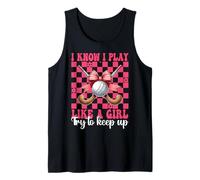 Nœud coquette pour fille de hockey sur gazon I Know I Play Like A Girl Débardeur