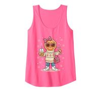 Nœud Coquette Rose en Pain d'épice léopard pour Femme et Fille Débardeur