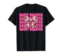 Nœud Coquette Sassy Squatch Funny Bigfoot Sasquatch pour fille et maman T-Shirt