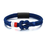 Nœud d’Amour Infini Bracelet Homme - Drapeau Français Bracelet Corde Milan Mode avec Fermeture Magnétique Bijoux Mode Bracelet Paracorde 19cm / 21cm / 23cm, idéal pour Homme Femme et Adolescent