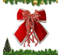 Nœud D'arbre De Noël - Nœuds De Vacances En Ruban Vintage En Velours, Garniture De Toile De De Mariage | Guirlande De Ruban Ornement Pour Intérieur Et Extérieur, Couronne De Bureau, Porte Murale,