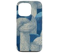 Nœud de Corde Nautique Minimal Line Art en Bleu Marine et Beige Coque pour iPhone 13 Pro