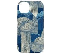 Nœud de Corde Nautique Minimal Line Art en Bleu Marine et Beige Coque pour iPhone 14 Plus