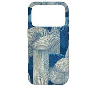 Nœud de Corde Nautique Minimal Line Art en Bleu Marine et Beige Coque pour iPhone 17 Pro