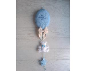 Nœud de naissance artisanal en forme de Ballon Bleu Ciel