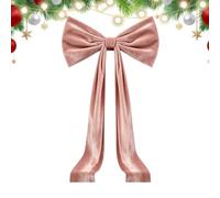 Nœud De Noël 180cm, Velours, Grande Décoration Pour Sapin, Porte Et Mur | Texture Textile Douce, Tombé Ample et Format Léger Pour Cheminée, Mur, Porte, Salon, Bureau et Réunions En Intérieur
