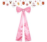 Nœud De Noël - Nœuds d'arbre De Noël, Grands Nœuds De Vacances, Décorations d'arbre, 114,4 X 45,7 Cm, Décorations pour Sommet De, pour Fenêtre Extérieure, Porte Murale, Salon, Porche, Cou