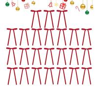 Nœud de Noël, nœuds de Noël | Décoration d'arc vintage de Noël rustique 5 x 7 pouces - Arcs de couronne de Noël 24 pièces décorations d'arbre de Noël pour couronnes, guirlandes, maison, décoration de