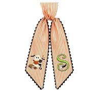 Nœud de pour Halloween - Broderie saisonnière - Décoration | Écharpes saisonnières pour Thanksgiving, intérieur, extérieur, ferme, fenêtre, maison, fête, vacances