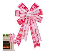 Nœud de Ruban pour San, arcs à Tirer pour San,Décoration d'arc en Ruban avec Coeurs d'amour - Ambiance Romantique Décoration intérieure et extérieure pour fêtes de San et lieux de