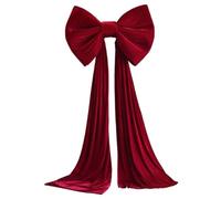 Nœud de Sapin de Noël, 24 x 102 Pouces, nœuds en Velours Rouge Extra Larges pour la Maison, Les Sommets Sapin Noël, Les couronnes, Les Murs, Les fêtes, Les Vacances, Les Fournitures décora