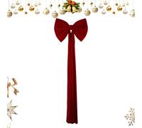 Nœud de Velours Ornements Ruban Haut de Couronne à Attacher pour fêtes | Nœuds de Noël pour mur, intérieur, ferme, extérieur, cuisine, porte d'entrée, couronne, bricolages de