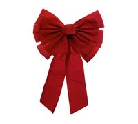 Nœud déco à accrocher - ATMOSPHERA - Soir de Noël - Velours - 60 cm - Rouge