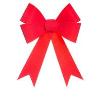 Nœud Déco Effet Velours ""Soir de Noël"" 30cm Rouge
