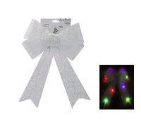 Nœud décoratif Lumineux Blanc éclatant - 29 x 43 x 10 cm (1 pièce) - Design accrocheur et Unique - Parfait pour la Maison et Les Vacances