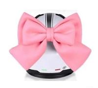 Nœud décoratif pour casque de moto, joli ruban en satin avec design 3D double couche pour ajustement du casque, facile à installer avec succès (rose clair)