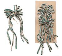 Nœud décoratif pour Noël avec ruban en polyester robuste, pour mettre en valeur les arbres, les couronnes et les zones d'exposition saisonnières avec style festif classique (vert)