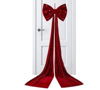 Nœud décoratif réutilisable en velours pour de sapin de Noël 50,8 x | Nœud de Noël géant pour la maison, mariage, fiançailles, arche de mariée, événements, banquets, fête d'enfants